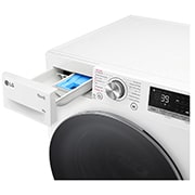 LG Waschmaschine Weiß (9 kg, 1.400 U./Min., EEK A -10%*) mit AI DD®, Steam & TurboWash®360° | F4WR7091, F4WR7091