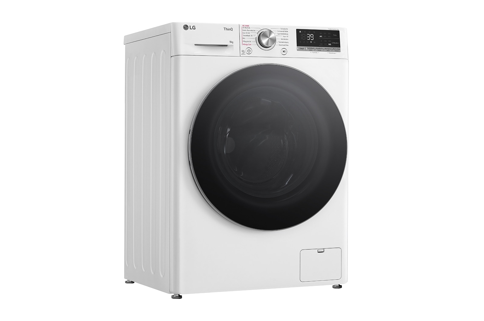 LG Waschmaschine Weiß (9 kg, 1.400 U./Min., EEK A -10%*) mit AI DD®, Steam & TurboWash®360° | F4WR7091, F4WR7091