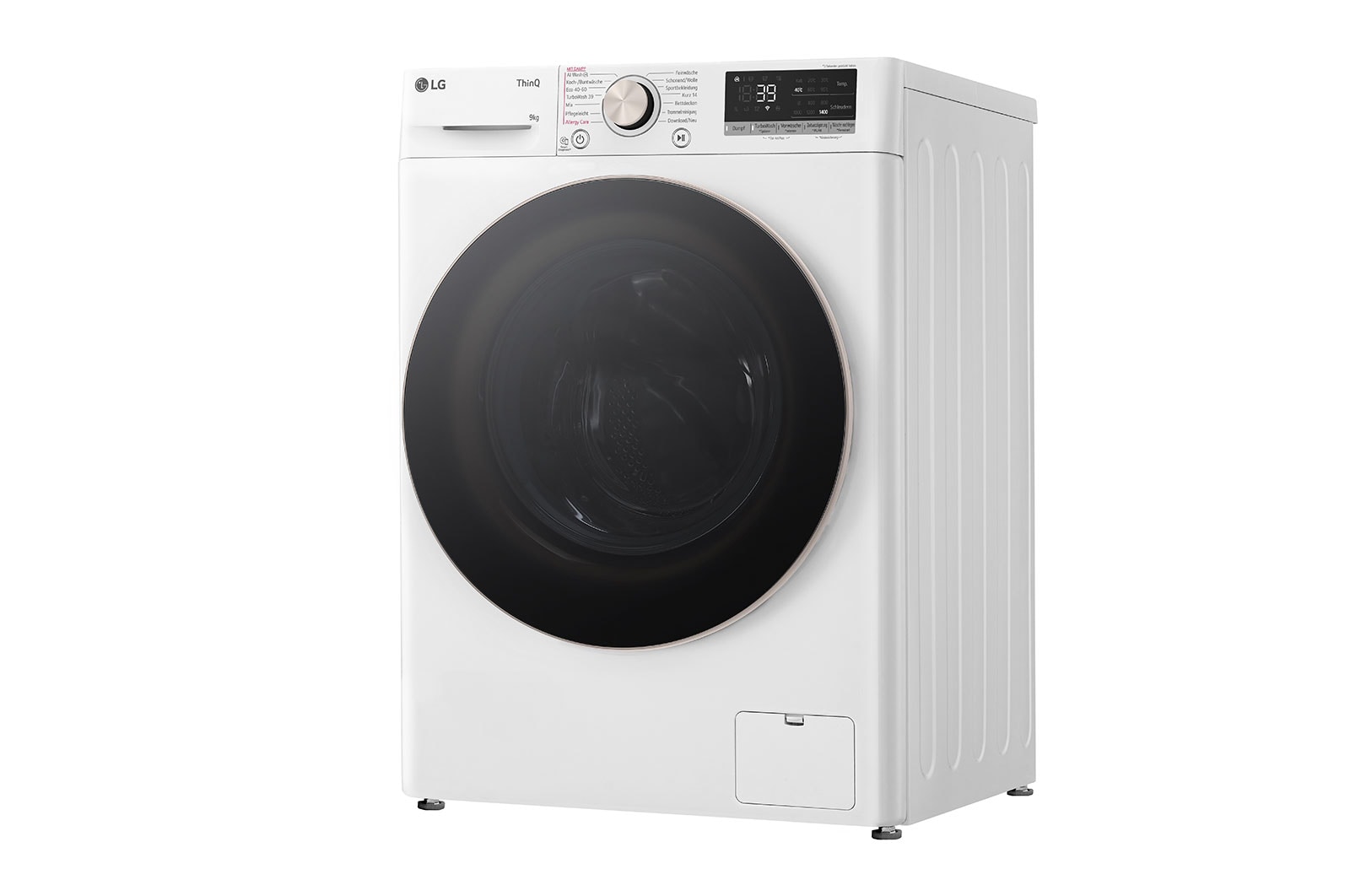 LG Waschmaschine Weiß (A-10%*, 9 kg, 1.360 U./Min.) mit AI DD® & TurboWash®360° | F4WR709G, F4WR709G