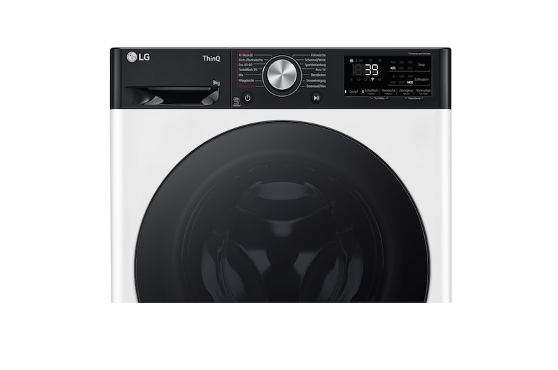 LG Waschmaschine (9 kg, 1.400 U./Min., EEK A -10%*) mit schwarzem Bullaugenring | F4WR709YP, F4WR709YP