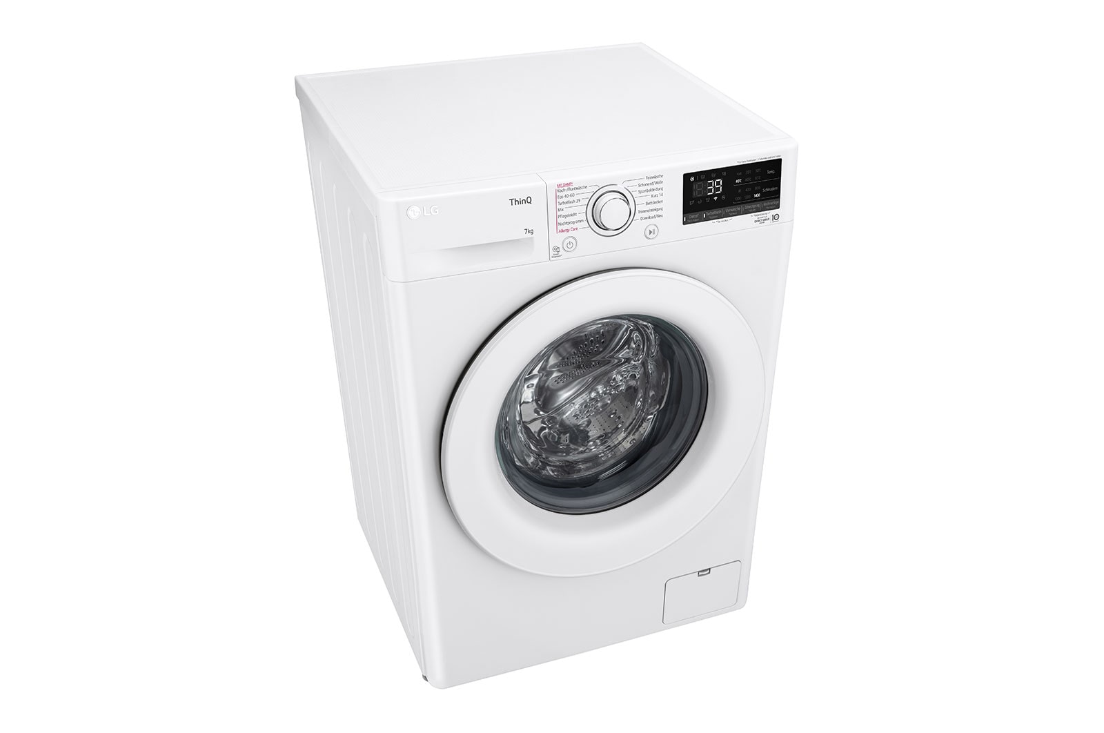 LG  Waschmaschine mit  7 kg Kapazität | 1.400 U./Min.  | Weiß mit weißem Bullaugenring  | F4WV107P3C, F4WV107P3C