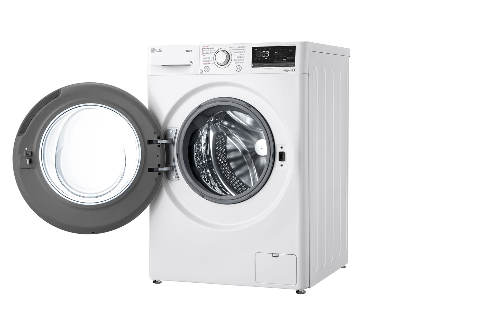 LG  Waschmaschine mit  7 kg Kapazität | 1.400 U./Min.  | Weiß mit weißem Bullaugenring  | F4WV107P3C, F4WV107P3C