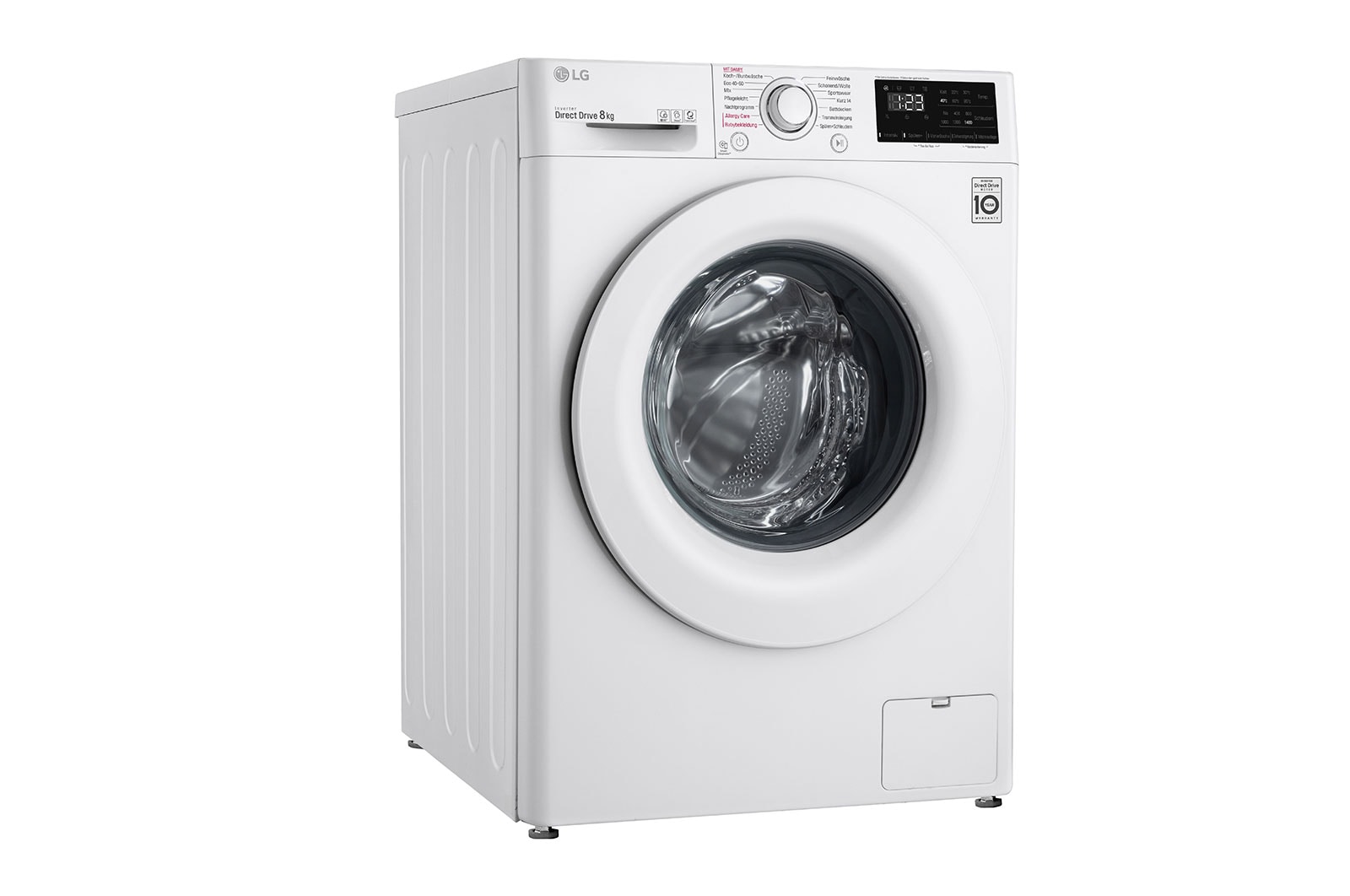 LG Waschmaschine mit AI DD®| 8 kg | Energieeffizienzklasse C | 1.400 U./Min.| Steam | 6 Motion®| Neue Wohlfühl-Trommel, F4WV308S0
