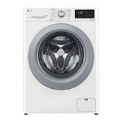 LG Waschmaschine mit 10,5 kg Kapazität | Energieeffizienzklasse A | 1.400 U./Min. | Weiß mit silbernem Bullaugenring | F4WV32X4, F4WV32X4