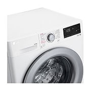 LG Waschmaschine mit 10,5 kg Kapazität | Energieeffizienzklasse A | 1.400 U./Min. | Weiß mit silbernem Bullaugenring | F4WV32X4, F4WV32X4