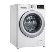 LG Waschmaschine mit 10,5 kg Kapazität | Energieeffizienzklasse A | 1.400 U./Min. | Weiß mit silbernem Bullaugenring | F4WV32X4, F4WV32X4