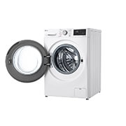 LG Waschmaschine mit 10,5 kg Kapazität | Energieeffizienzklasse A | 1.400 U./Min. | Weiß mit silbernem Bullaugenring | F4WV32X4, F4WV32X4