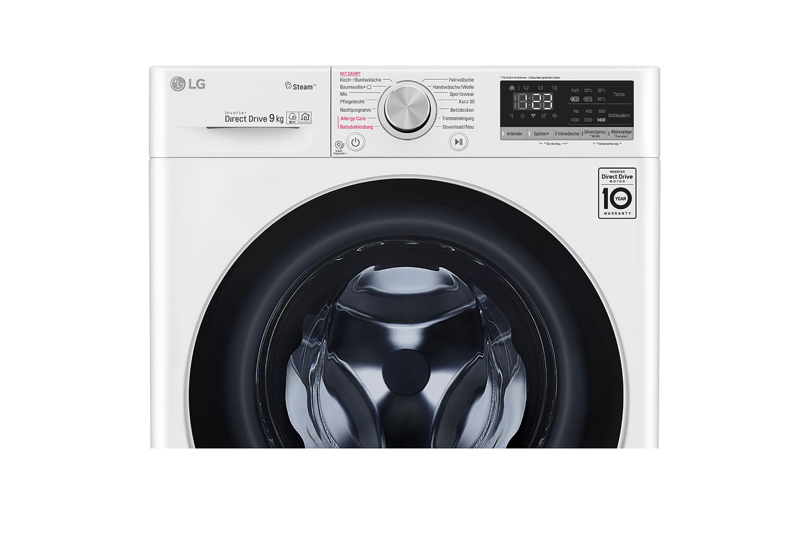 LG Waschmaschine | 9 kg | Energieeffizienzklasse D | AI DD® | Steam, F4WV409S1