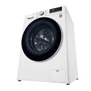 LG Waschmaschine mit 9 kg Kapazität | Energieeffizienzklasse B | 1.400 U./Min. | Weiß mit silbernen Bullaugenring | F4WV409S1B, F4WV409S1B