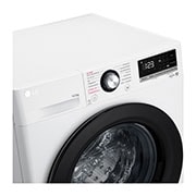 LG Waschmaschine mit 10,5 kg Kapazität | Energieeffizienzklasse A | 1.400 U./Min. | Weiß mit schwarzem Bullaugenring | F4WV40X5, F4WV40X5