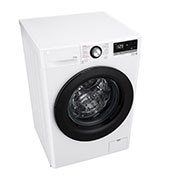 LG Waschmaschine mit 10,5 kg Kapazität | Energieeffizienzklasse A | 1.400 U./Min. | Weiß mit schwarzem Bullaugenring | F4WV40X5, F4WV40X5