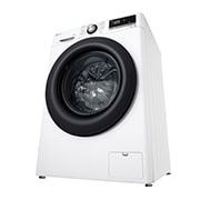 LG Waschmaschine mit 10,5 kg Kapazität | Energieeffizienzklasse A | 1.400 U./Min. | Weiß mit schwarzem Bullaugenring | F4WV40X5, F4WV40X5