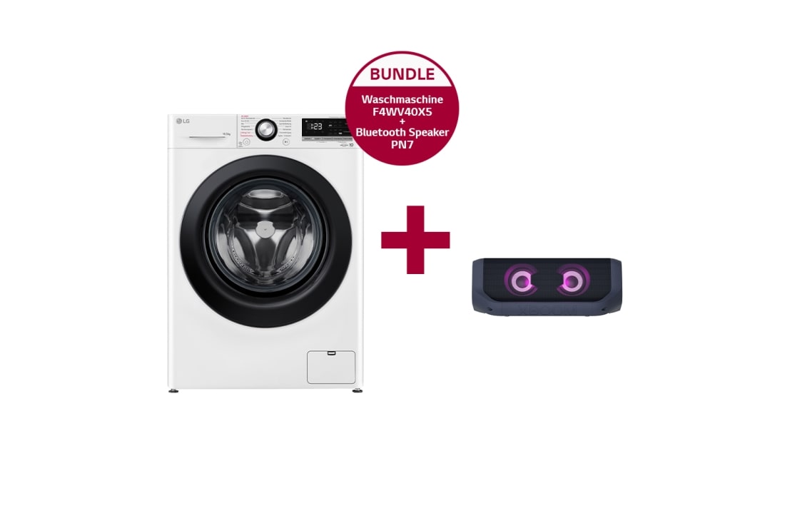 Waschmaschine mit 10,5 kg & | Kapazität Speaker F4WV40X5 PN7 F4WV40X5 PN7 - DE | XBOOM Bluetooth LG LG Go