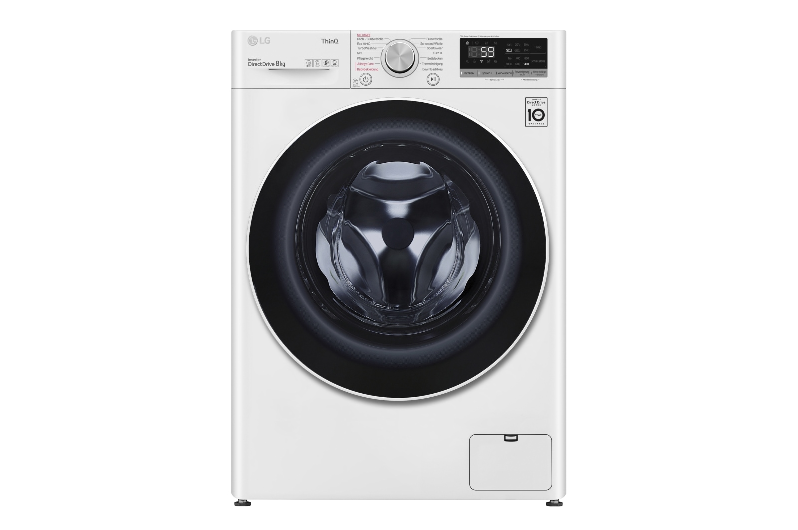 LG Waschmaschine | 8 kg | Energieeffizienzklasse C | AI DD® | Steam, F4WV508S1