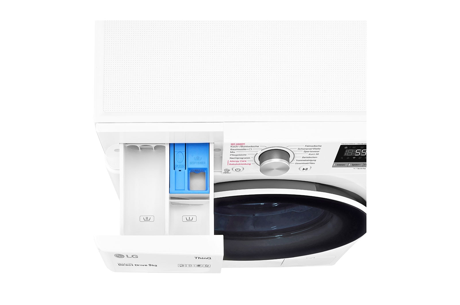 LG Waschmaschine | 9 kg | Energieeffizienzklasse B | AI DD®| Steam | TurboWash | Neue Wohlfühl-Trommel | ThinQ®, F4WV509S1