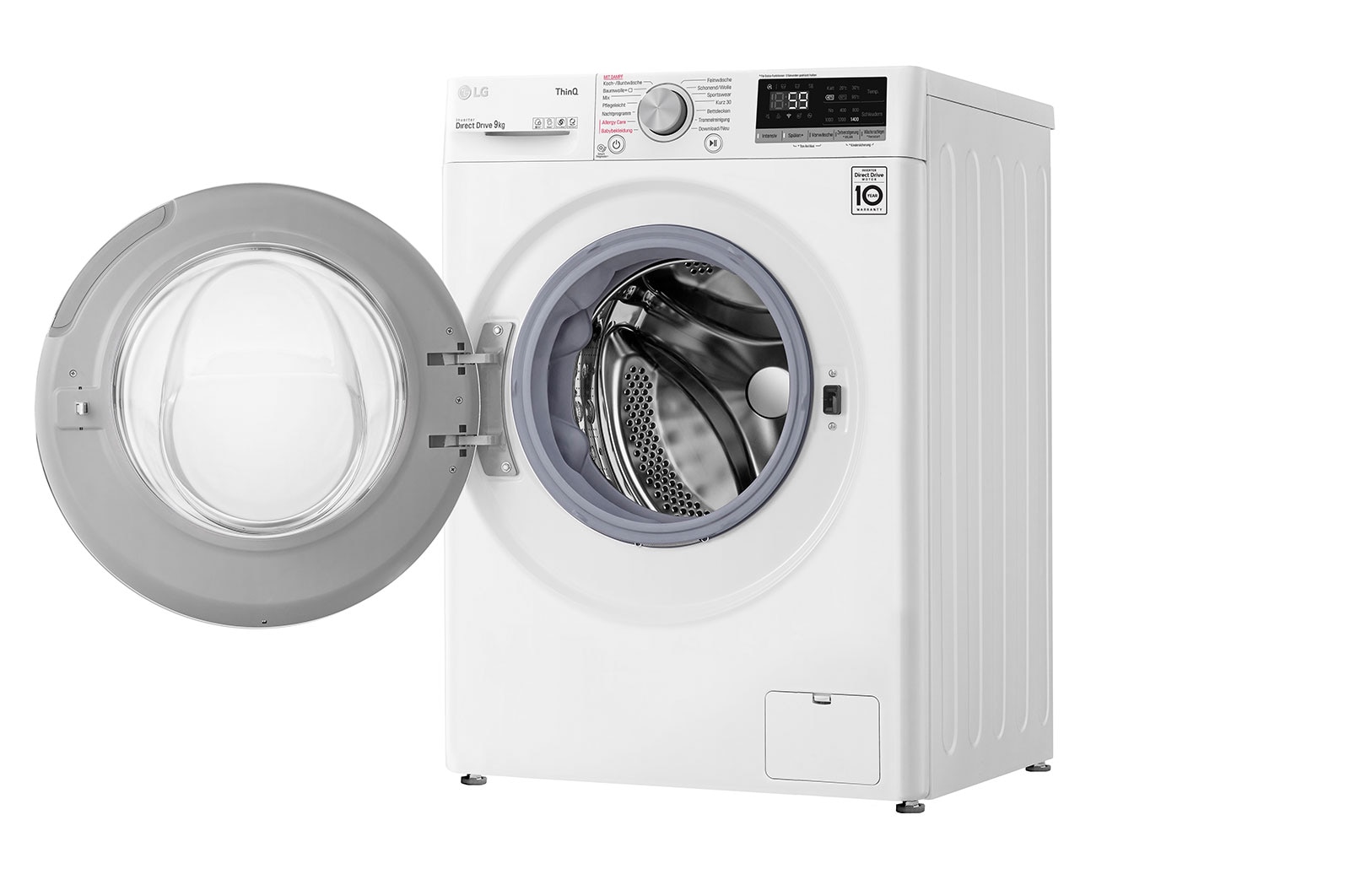 LG Waschmaschine | 9 kg | Energieeffizienzklasse B | AI DD®| Steam | TurboWash | Neue Wohlfühl-Trommel | ThinQ®, F4WV509S1