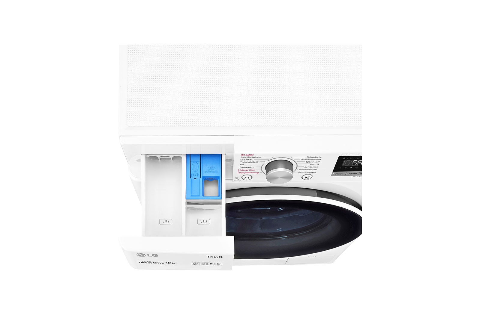 LG Waschmaschine mit AI DD® | 12 kg | Energieeffizienzklasse B | 1.400 U./Min. | Steam | Add Item | Neue Wohlfühl-Trommel | Wi-Fi-Funktion, F4WV512P0
