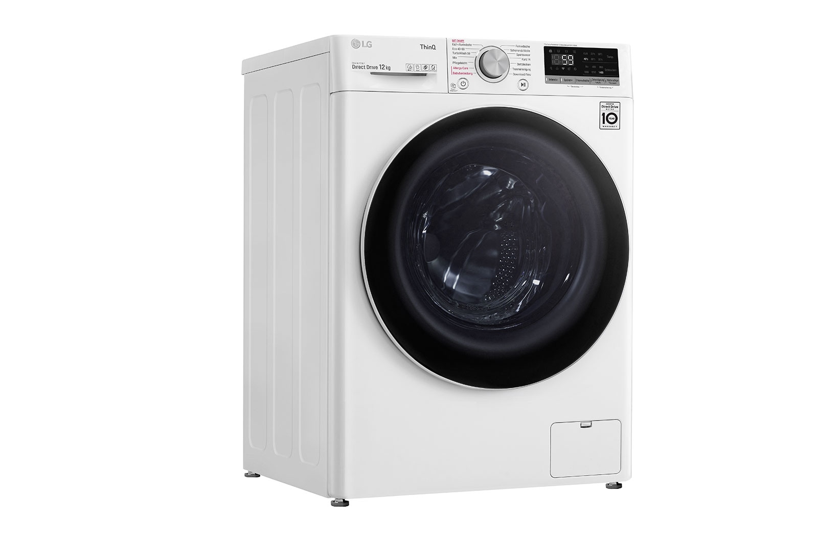 LG Waschmaschine mit AI DD® | 12 kg | Energieeffizienzklasse B | 1.400 U./Min. | Steam | Add Item | Neue Wohlfühl-Trommel | Wi-Fi-Funktion, F4WV512P0