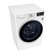 LG Waschmaschine mit 9 kg Kapazität | Energieeffizienzklasse A | 1.400 U./Min. | Weiß mit silbernem Bullaugenring | F4WV609S1A, F4WV609S1A
