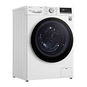 LG Waschmaschine mit 9 kg Kapazität | Energieeffizienzklasse A | 1.400 U./Min. | Weiß mit silbernem Bullaugenring | F4WV609S1A, F4WV609S1A