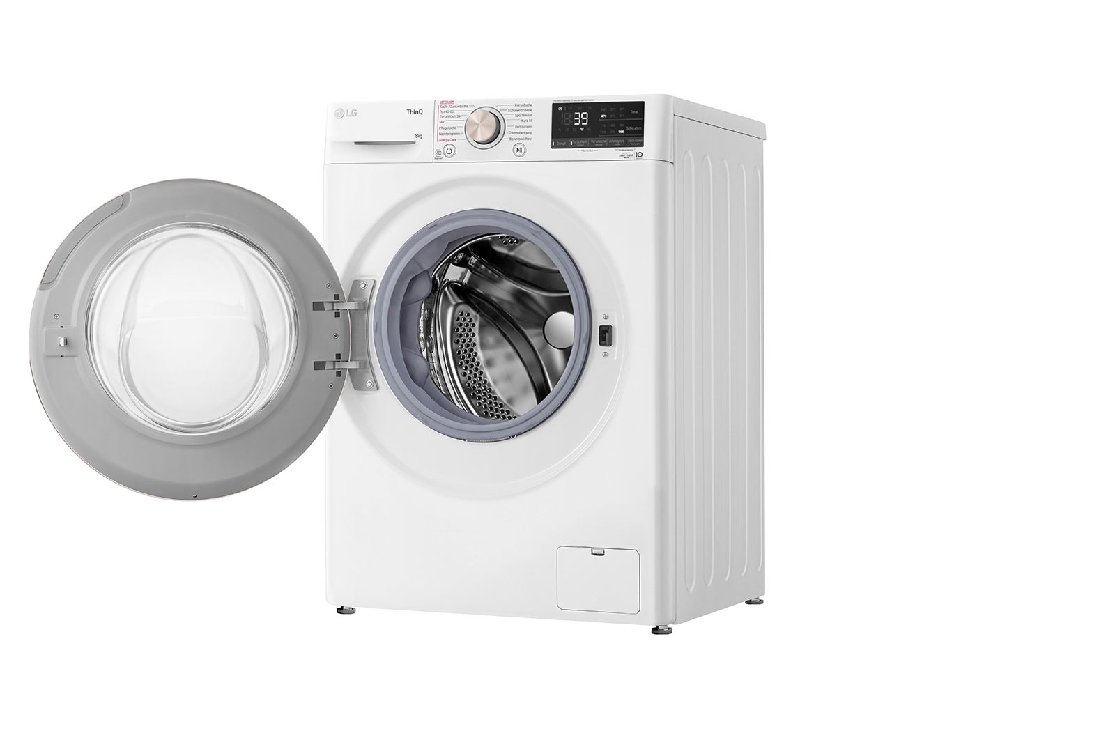 LG Waschmaschine (8 kg, 1.400 U./Min., EEK A) mit roségoldenem Bullaugenring | F4WV708P1R, F4WV708P1R