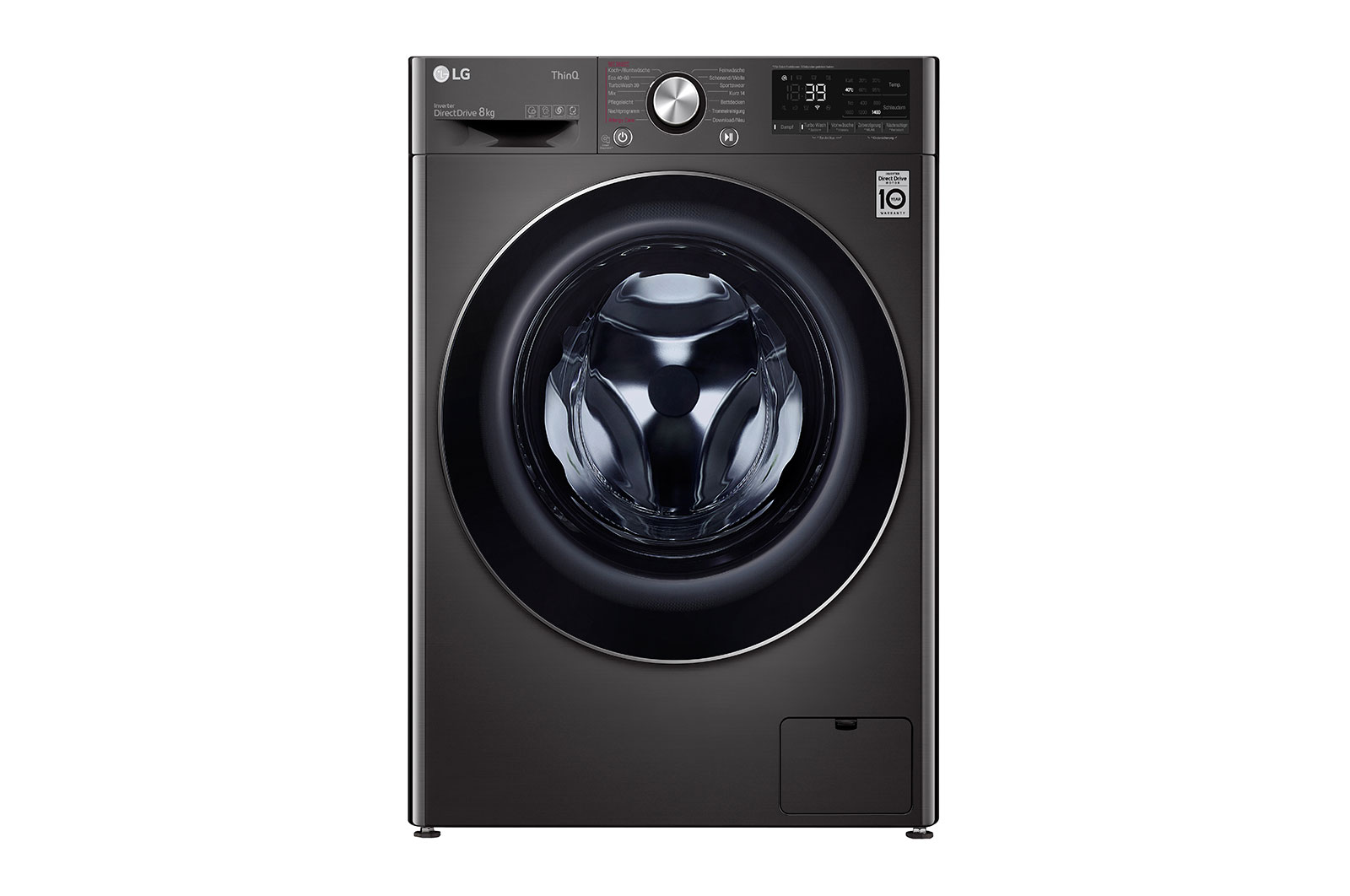 LG Waschmaschine Metallic Black | Steel DE LG F4WV708P2BA 