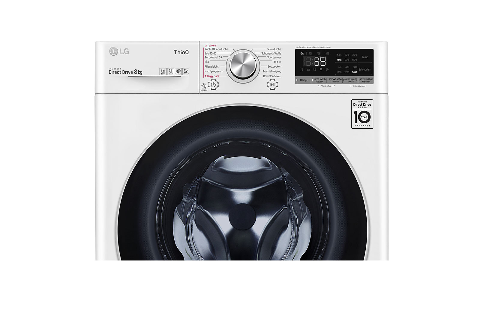 LG Waschmaschine | 8 kg | Energieeffizienzklasse A | AI DD®  | Steam | TurboWash®  360°, F4WV708P2E