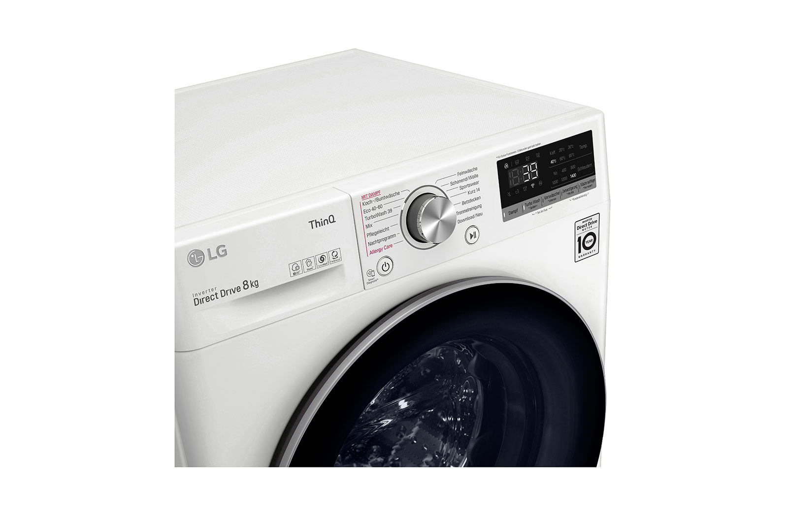 LG Waschmaschine | 8 kg | Energieeffizienzklasse A | AI DD®  | Steam | TurboWash®  360°, F4WV708P2E