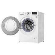 LG Waschmaschine mit 9 kg Kapazität | Energieeffizienzklasse A | 1.400 U./Min. | Weiß mit weißem Bullaugenring | F4WV709AT1, F4WV709AT1