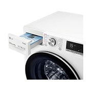LG Waschmaschine mit 9 kg Kapazität | Energieeffizienzklasse A | 1.400 U./Min. | Weiß mit weißem Bullaugenring | F4WV709AT1, F4WV709AT1