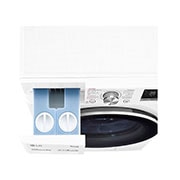 LG Waschmaschine mit 9 kg Kapazität | Energieeffizienzklasse A | 1.400 U./Min. | Weiß mit weißem Bullaugenring | F4WV709AT1, F4WV709AT1