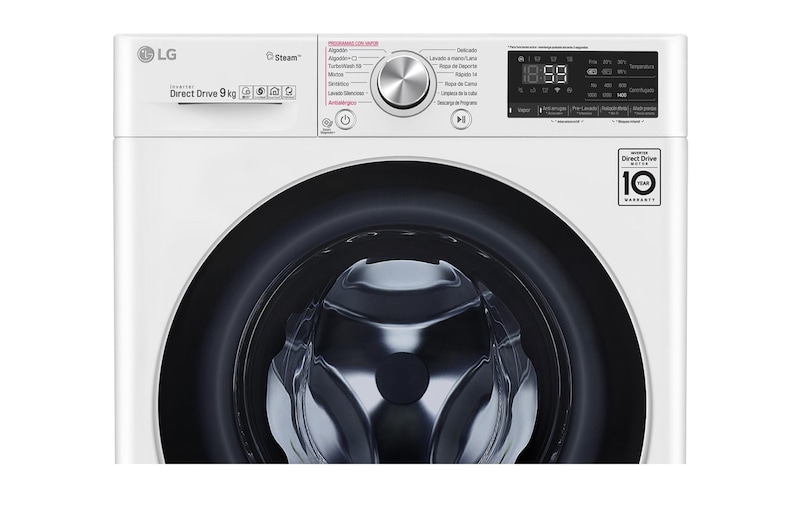 LG Waschmaschine | 9 kg | AI DD™ | Steam+™, F4WV709P1