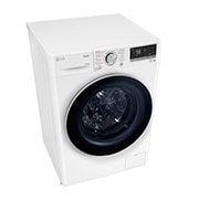 LG Waschmaschine mit 10,5 kg Kapazität | Energieeffizienzklasse A | 1.400 U./Min. | Weiß mit weißem Bullaugenring | F4WV70X1, F4WV70X1