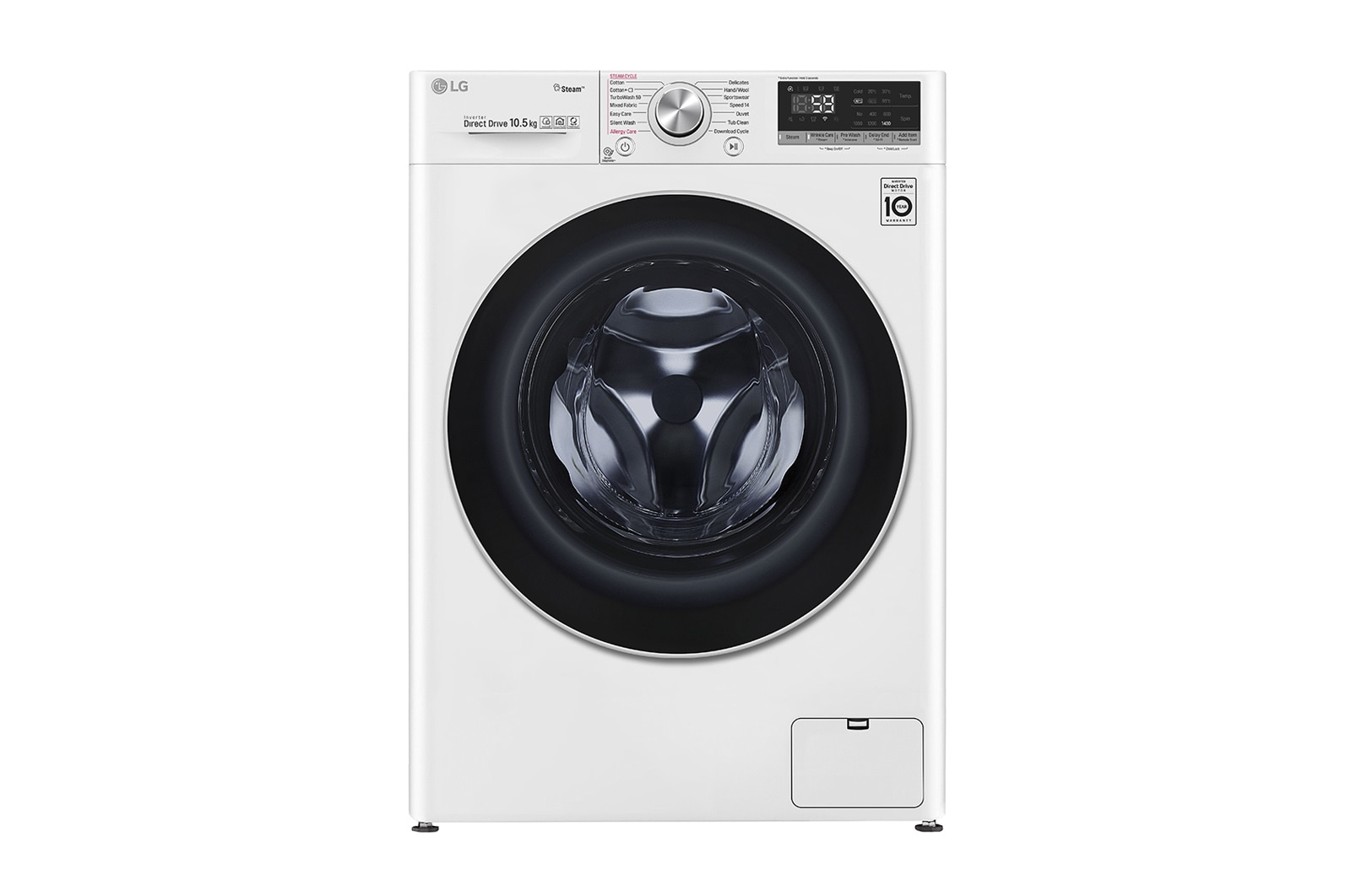 LG Waschmaschine | 10 kg | AI DD™ | Steam+™ | TurboWash™ | Aqualock | Neue Wohlfühl-Trommel, F4WV710P1