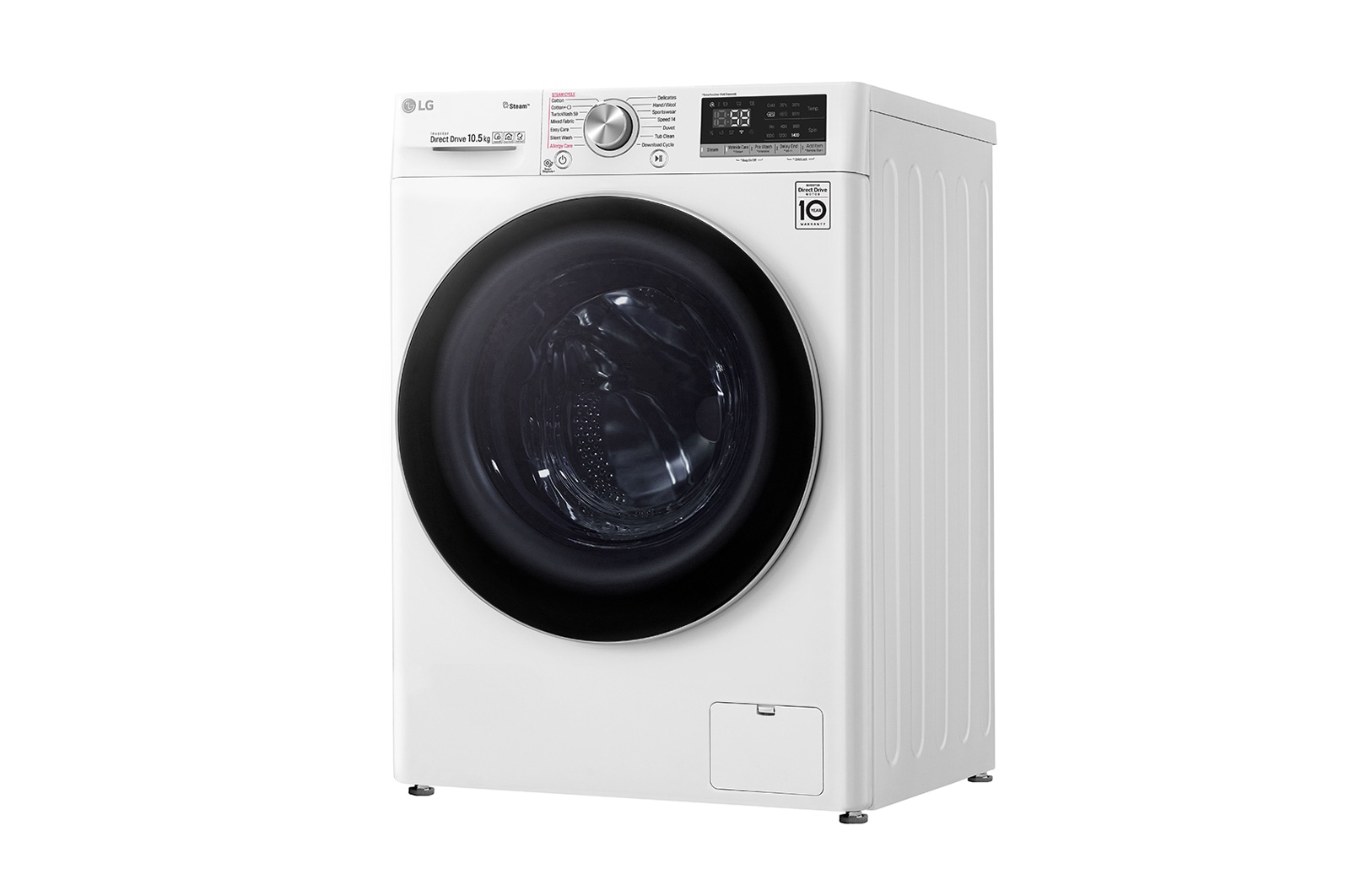 LG Waschmaschine | 10 kg | AI DD™ | Steam+™ | TurboWash™ | Aqualock | Neue Wohlfühl-Trommel, F4WV710P1