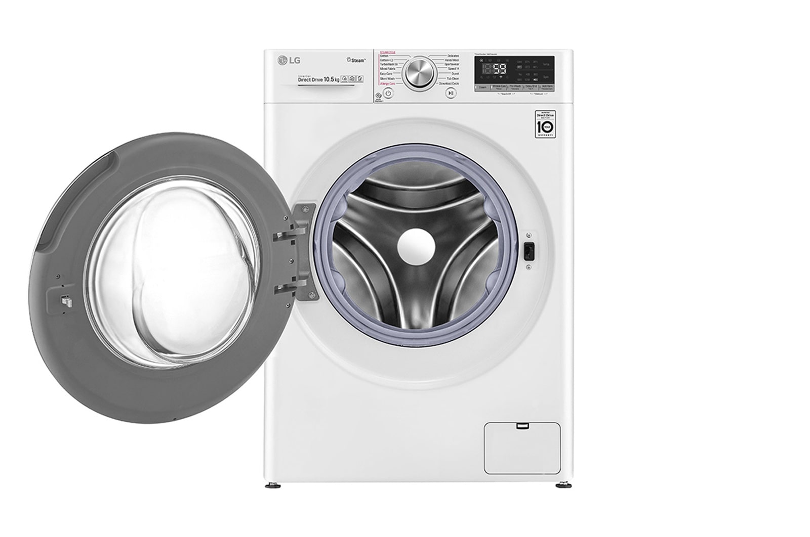 LG Waschmaschine | 10 kg | AI DD™ | Steam+™ | TurboWash™ | Aqualock | Neue Wohlfühl-Trommel, F4WV710P1