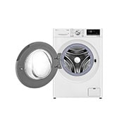 LG Waschmaschine mit 8 kg Kapazität | Energieeffizienzklasse A | 1.400 U./Min. | Weiß mit Chrom-Bullaugenring | F4WV908P2C, F4WV908P2C