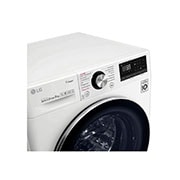 LG Waschmaschine mit 8 kg Kapazität | Energieeffizienzklasse C | 1400 U/Min. | Weiß mit Chrom-Bullaugenring | F4WV908P2E, F4WV908P2E