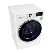 LG Waschmaschine mit 8 kg Kapazität | Energieeffizienzklasse C | 1400 U/Min. | Weiß mit Chrom-Bullaugenring | F4WV908P2E, F4WV908P2E