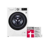 Vorderseite von Waschmaschine mit 8 kg Kapazität | Energieeffizienzklasse C | 1400 U/Min. | Weiß mit Chrom-Bullaugenring | F4WV908P2E F4WV908P2E