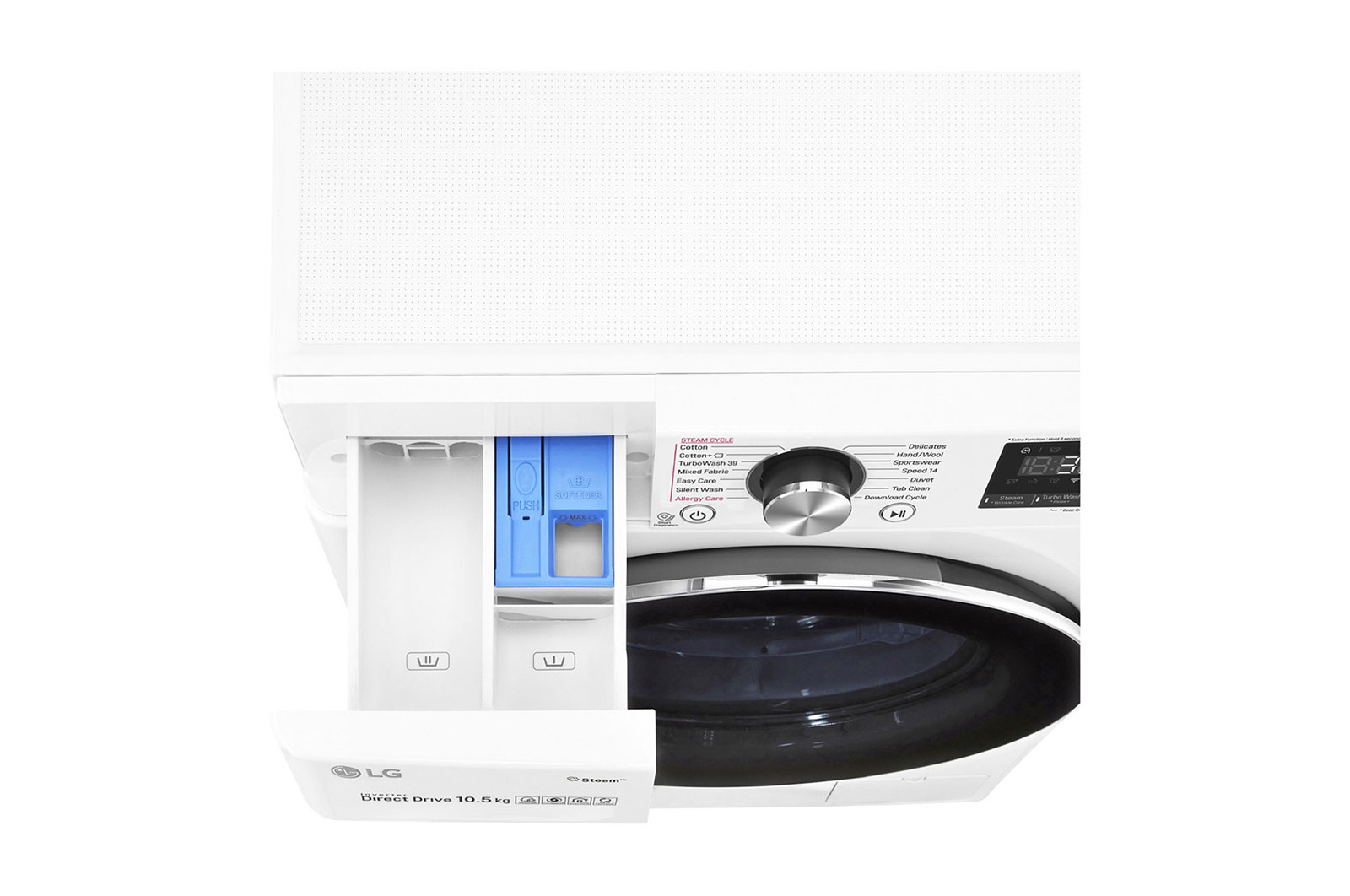 LG Waschmaschine | 10,5 kg | AI DD™ | Steam+™ | TurboWash™360° , F4WV910P2