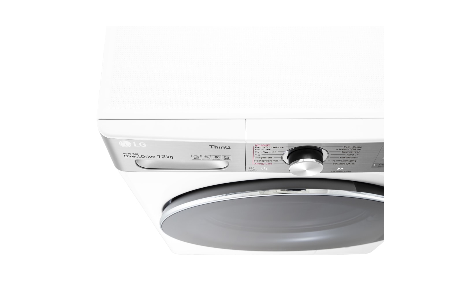 LG Waschmaschine mit AI DD®  | 12 kg | Energieeffizienzklasse A | 1.400 U./Min. | AI DD®  | Steam | TurboWash® 360° | Wäsche nachlegen | Neue Wohlfühl-Trommel | ThinQ®, F4WV912P2