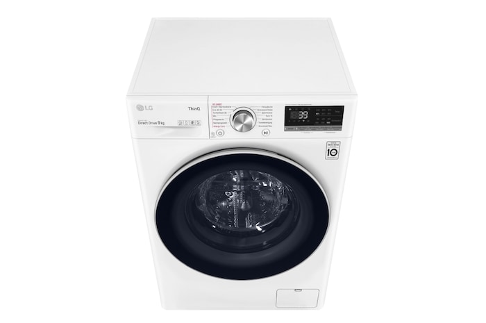 LG Waschmaschine Weiß (EEK A, 9 kg, 1.560 U./Min.) mit AI DD® & TurboWash®360° | F6WV709P1, F6WV709P1