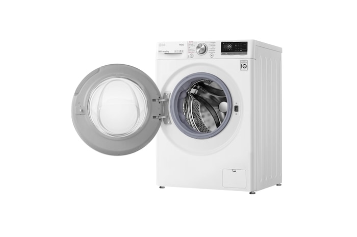 LG Waschmaschine Weiß (EEK A, 9 kg, 1.560 U./Min.) mit AI DD® & TurboWash®360° | F6WV709P1, F6WV709P1