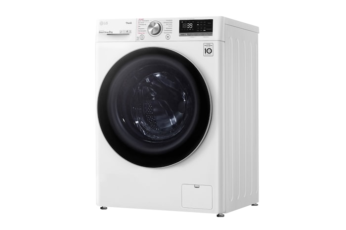 LG Waschmaschine Weiß (EEK A, 9 kg, 1.560 U./Min.) mit AI DD® & TurboWash®360° | F6WV709P1, F6WV709P1
