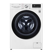 Vorderseite von Waschmaschine mit 10,5 kg Kapazität | Energieeffizienzklasse A | 1.600 U/Min. | Weiß mit weißem Bullaugenring | F6WV710AT2 F6WV710AT2
