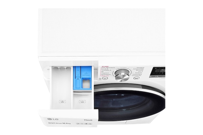 LG Waschmaschine Weiß (EEK A, 10,5 kg, 1.560 U./Min.) mit AI DD® & TurboWash®360° | F6WV710P1, F6WV710P1