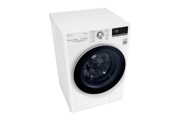 LG Waschmaschine Weiß (EEK A, 10,5 kg, 1.560 U./Min.) mit AI DD® & TurboWash®360° | F6WV710P1, F6WV710P1