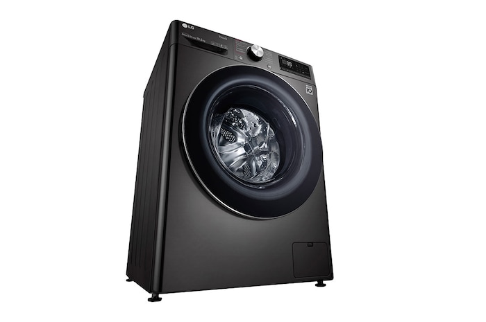 LG Waschmaschine Metallic Black Steel (EEK A, 10,5 kg, 1.560 U./Min.) mit AI DD® & TurboWash®360° | F6WV710P2S, F6WV710P2S