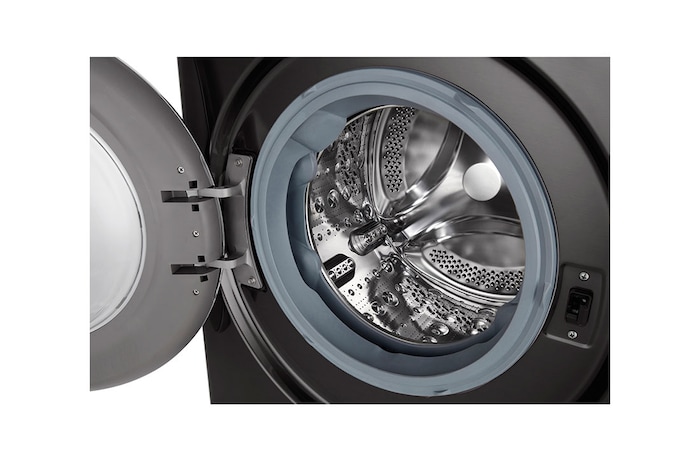 LG Waschmaschine Metallic Black Steel (EEK A, 10,5 kg, 1.560 U./Min.) mit AI DD® & TurboWash®360° | F6WV710P2S, F6WV710P2S